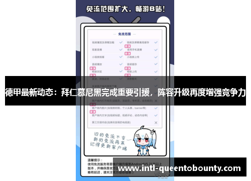 德甲最新动态:拜仁慕尼黑完成重要引援,阵容升级再度增强竞争力 德甲最新动态:拜仁慕尼黑完成重要引援,阵容升级再度增强竞争力